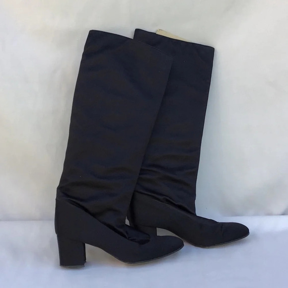 H by Halston Shoes - Halston Women’s Black Knee High Chunky Heel Boots Size 9M
